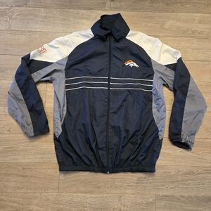 Denver Broncos NFL Navy and Gray Windbreaker Jacket
